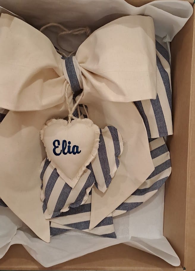 Fiocco nascita Elia blu