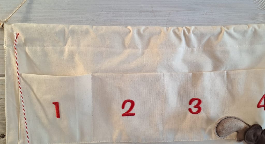 Calendario dell'avvento parte iniziale dettaglio